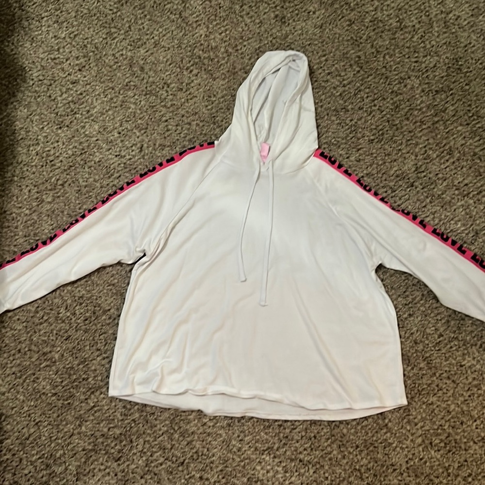 White long sleeves with a hood